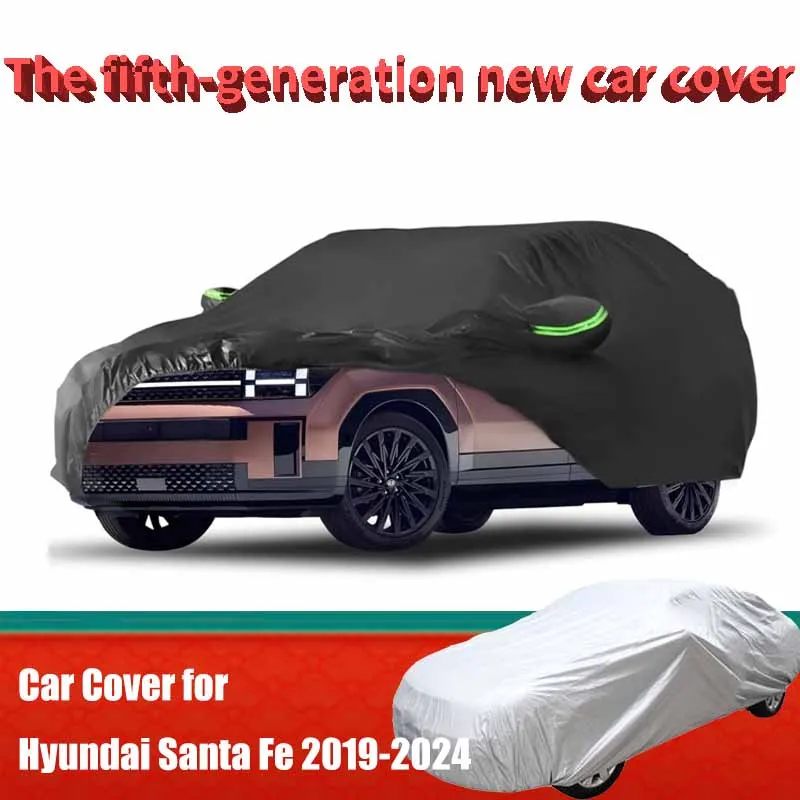 

Car Covers Custom Fit for Hyundai Santa Fe 2019-2024 Waterproof Outdoor All Weather for Automobiles Rain Snow Sun Protector