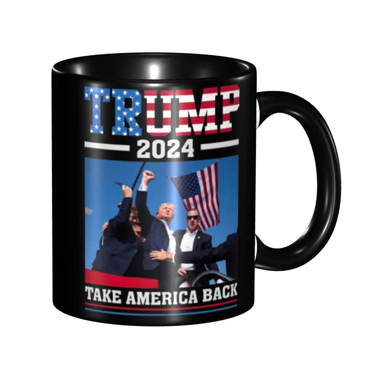 Unstopable Fight Trump 2024 Mugs Kawaii Trump Shot Shooting Take American Back Coffee Cup Gifts For Women Men