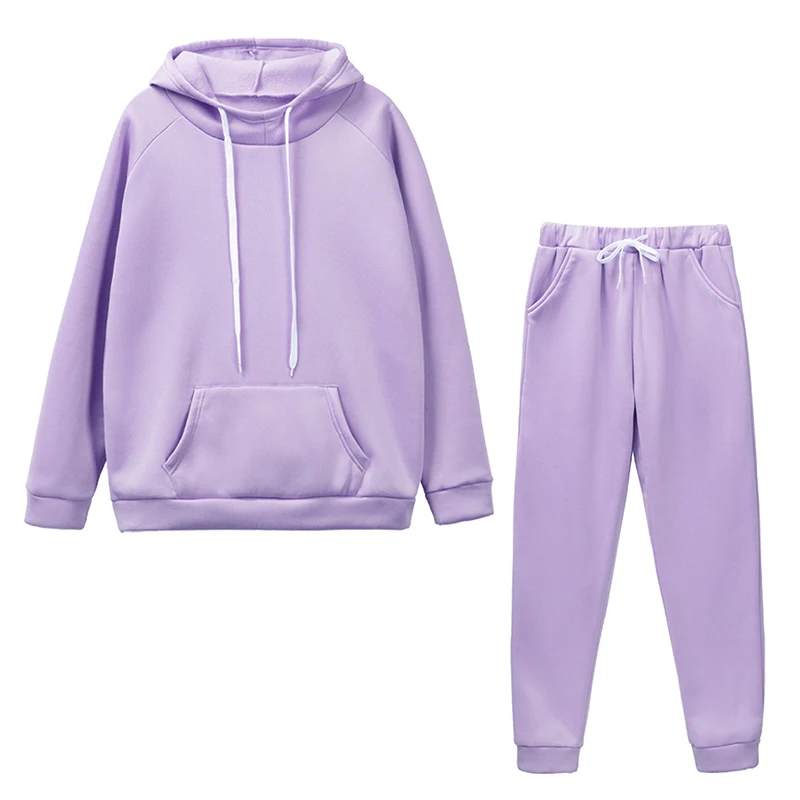 

Men's Ladies Sets Hoodies+Pants Autumn Winter Casual Hooded Sweatshirt Sweatpants Solid Color Men Set Hoodie Hip Hop Pullover