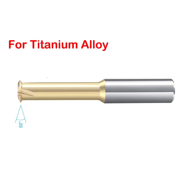 CNC Machine Solid Carbide Tungsten Steel Single Tooth Thread Milling Cutter M1 M1.6 M2 M3 M4 M5 M6 M8 M10 M12 M14 Mill Mills