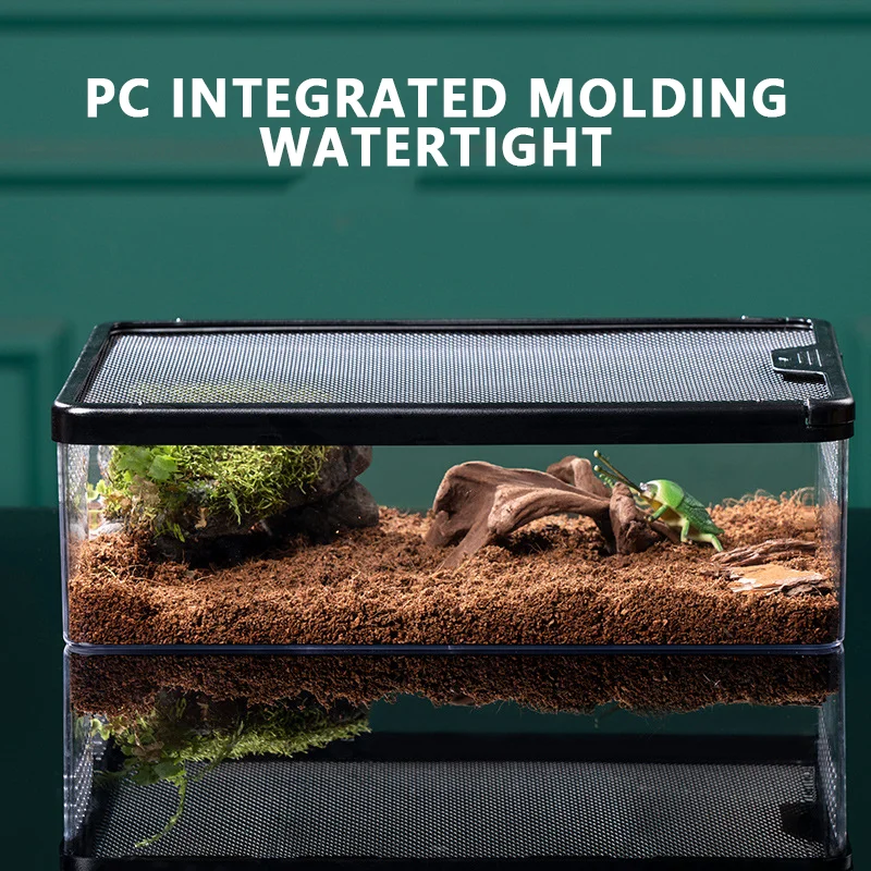 

Reptile Hatching Container Ventilated Terrarium Tanks Transparent Breeding Box Lizard Supplies Turtle Amphibian Insect Tool