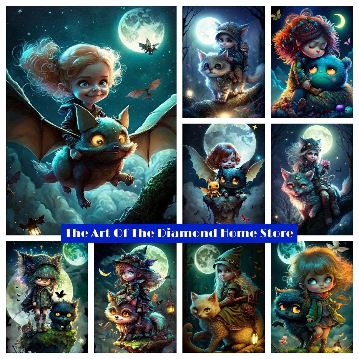 

Fairy Animal 5D Full Diamond Art Painting Cartoon Elf Gril Embroidery Mosaic Gnome Home Decor Cross Stitch Handicraft Kids Gift