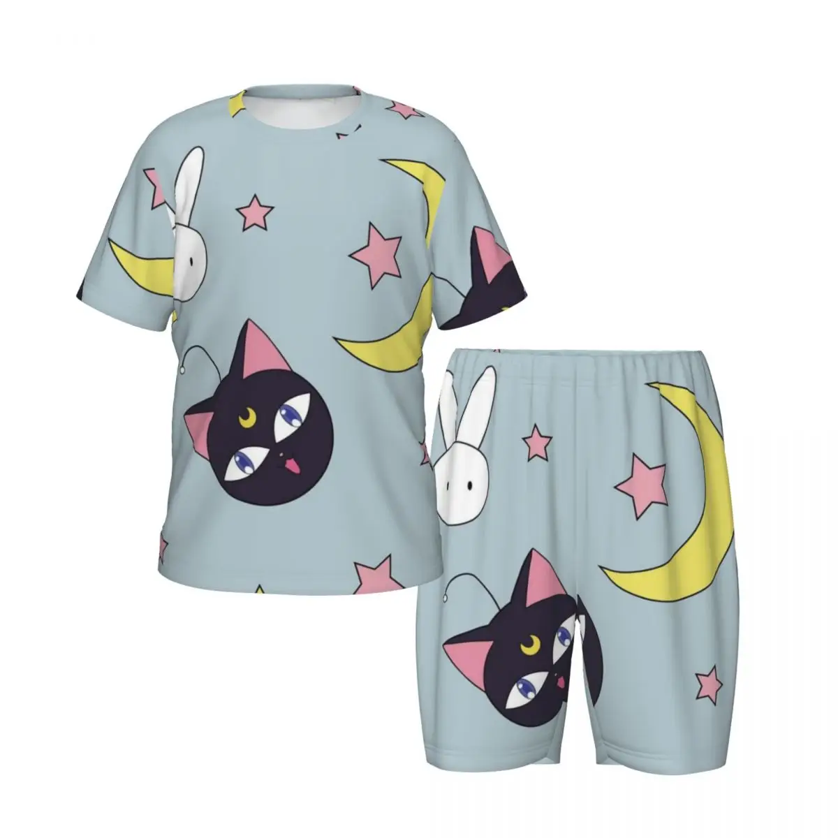 

boy's girl's Pajamas Set Sailor Moon Down Tops and Shorts Pajama 2 Piece Pyjama Nightwear Loungewear