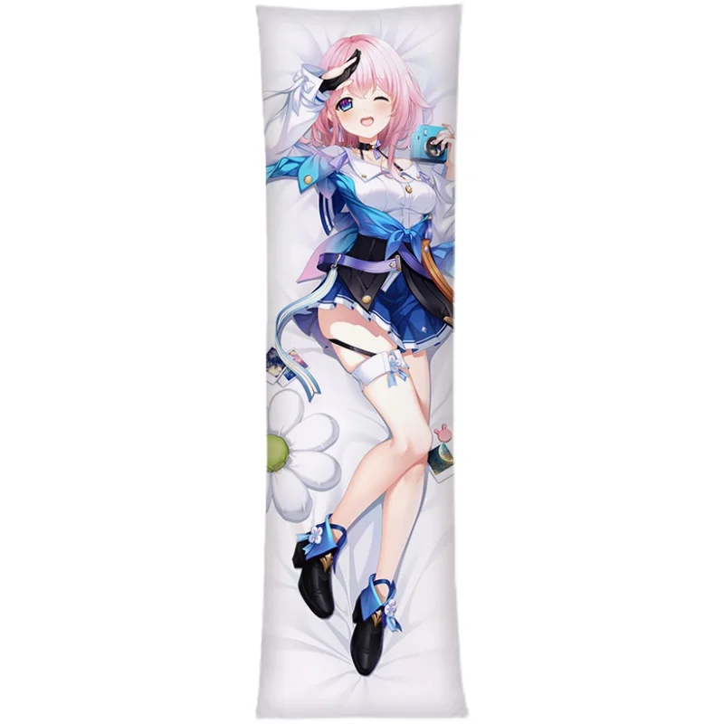 Edredón de dibujos animados de Anime japonés, funda de almohada acogedora de lino, regalos MMXY, Honkai 7 March, Dakimakura