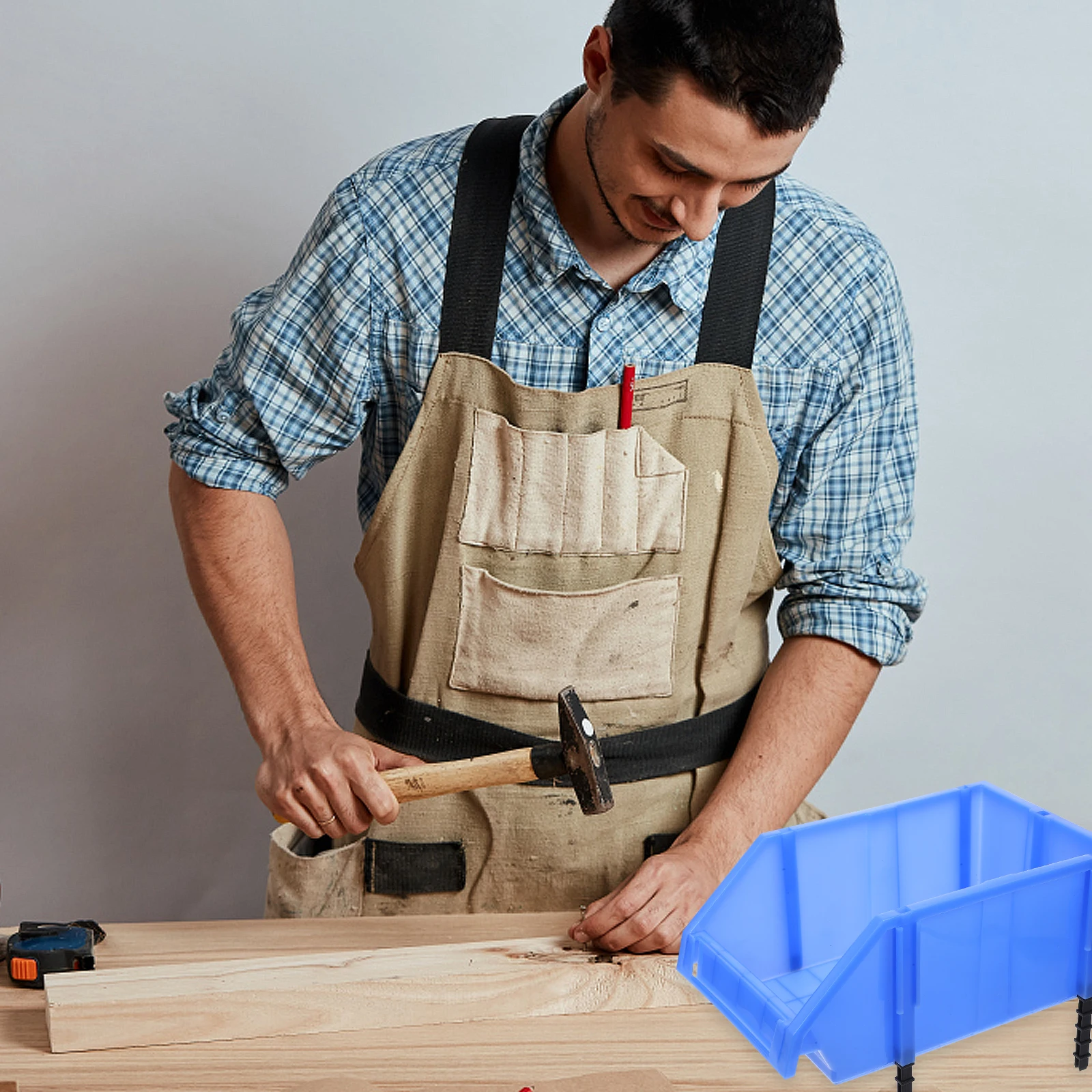 Plastic Tool Boxes Set X- 180x120x80mm Storage Containers Wrench Screwdrivers Home Vehicle Maintenance Nesting Shelf