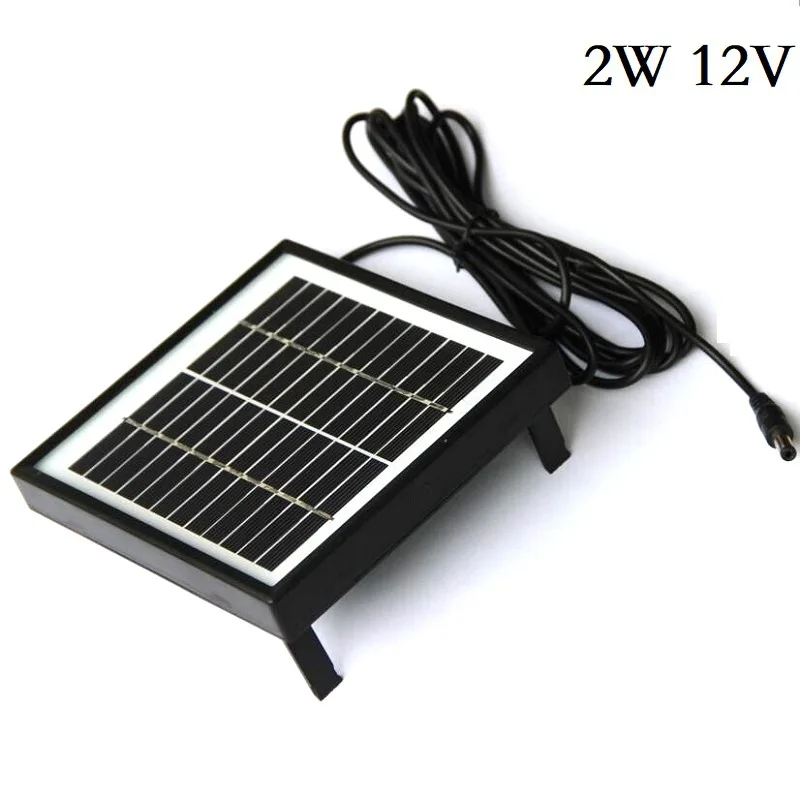 2W 12V polycrystalline solar panel laminated glass panel with frame DC3M line solar courtyard light panel