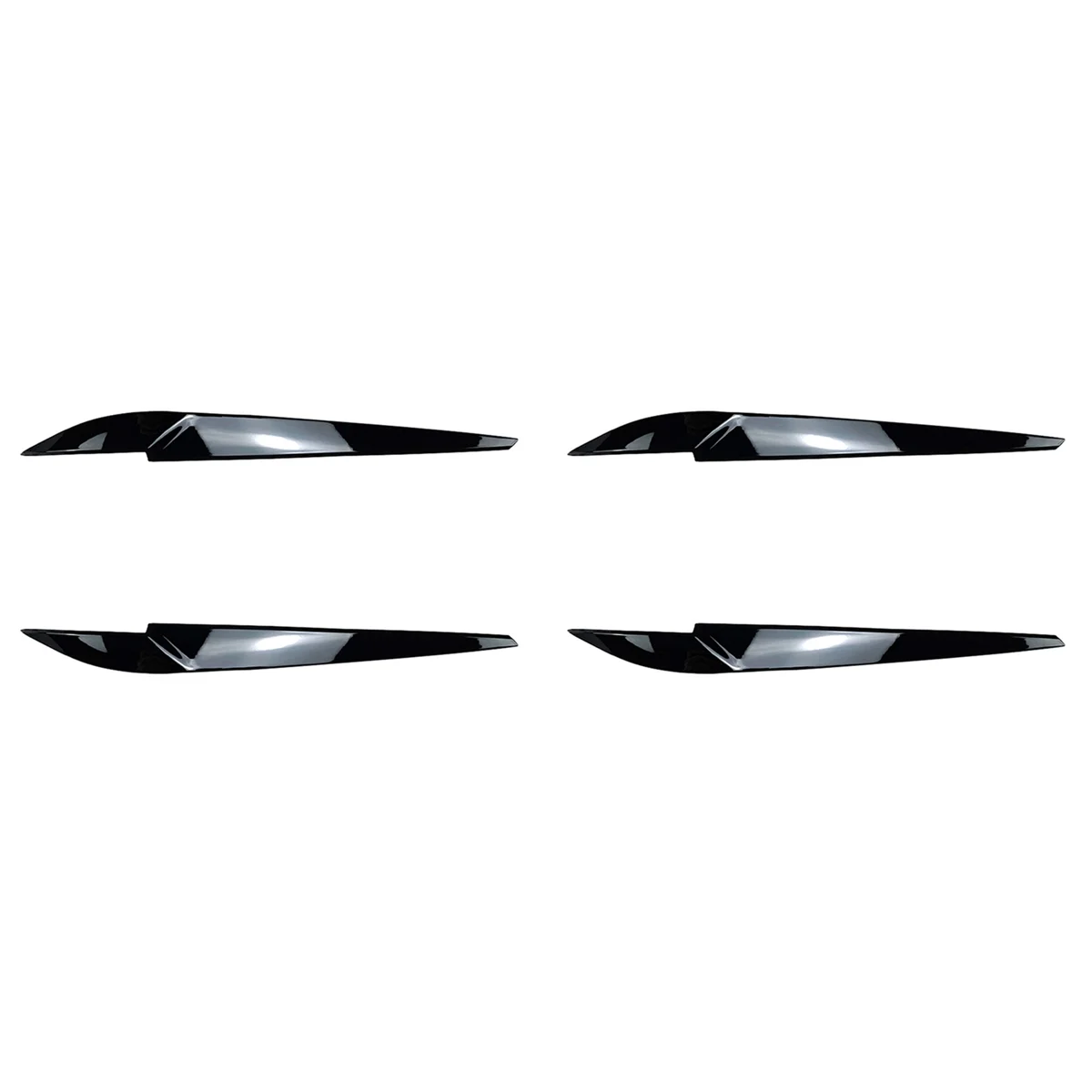 

4x Front Cover Light Lamp Eyelid Eyebrow Trim ABS for X5 F15 F16 2014-2018 Gloss Black