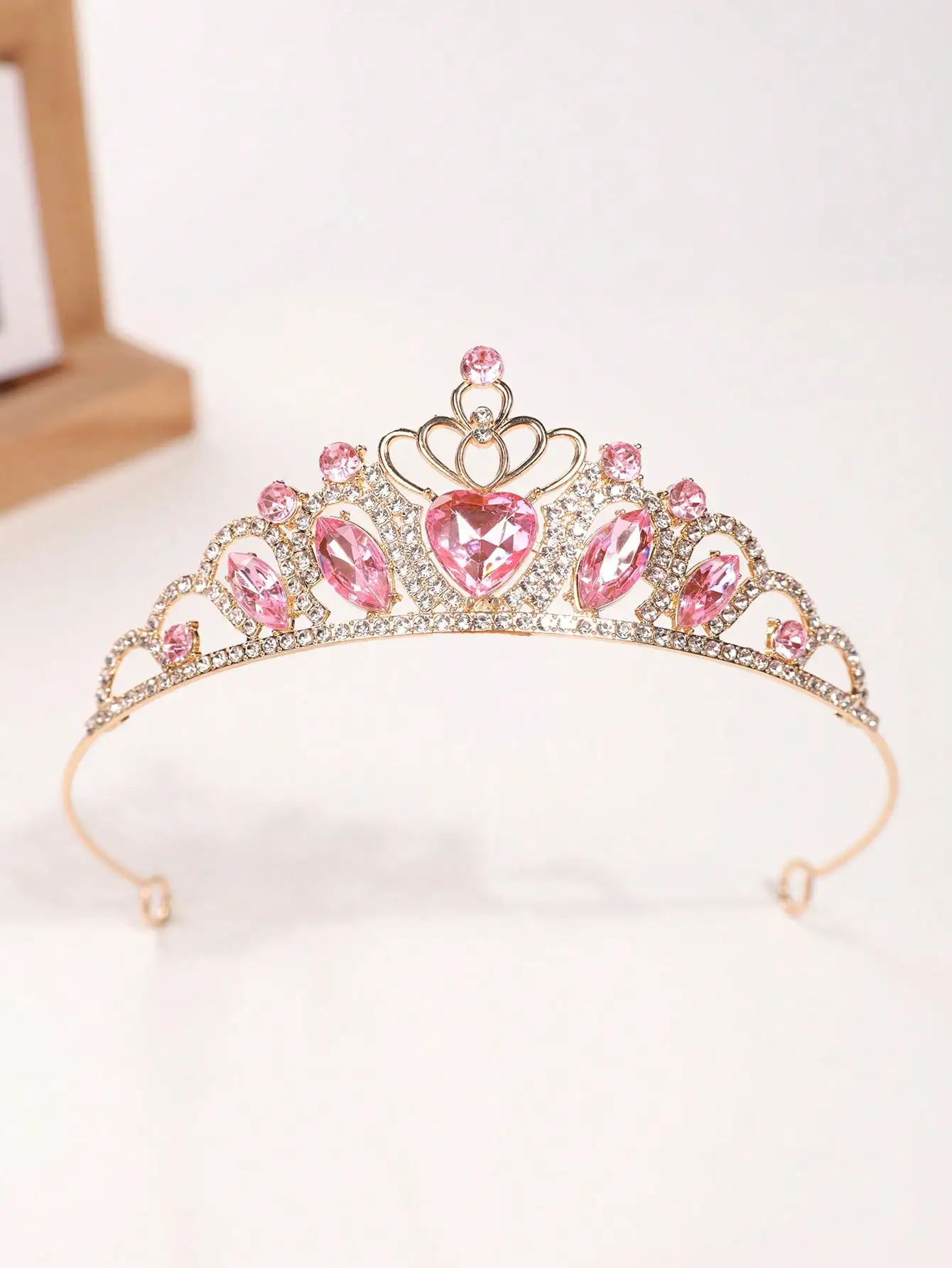 

1pc Princess Crown Party Headpiece, Luxury Crystal Alloy Tiara