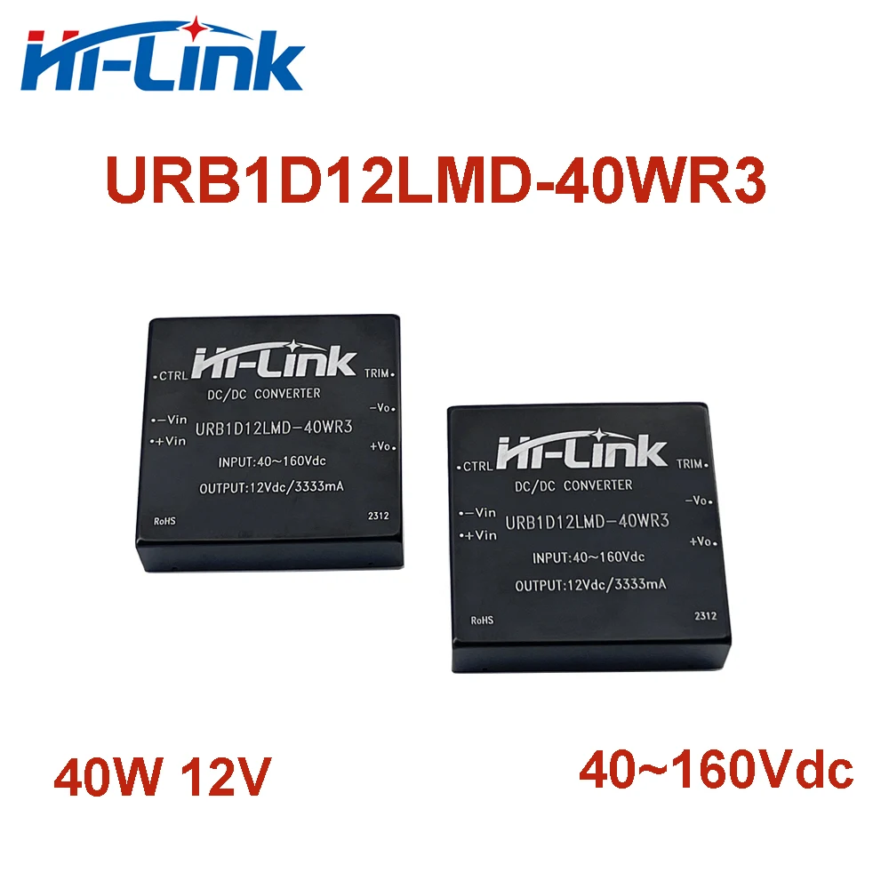 Hi-Link 40W 40 ~ 160Vdc Ke 5V/9V/12V/15V/24V URB1D05LMD-40WR3 URB1D12LMD-40WR3 URB1D24LMD-40WR3 DC-DC Modul Catu Daya
