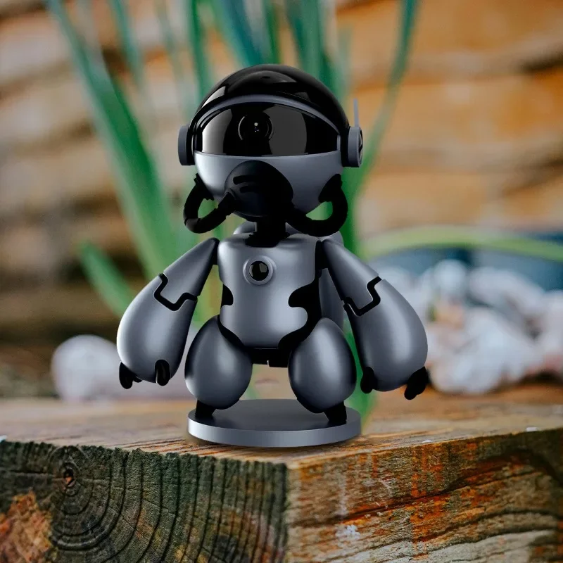 Home surveillance cameras can shake their heads, rotating cameras are plug-in-free, indoor