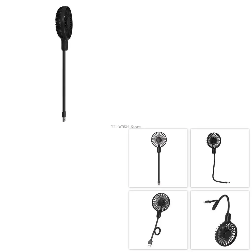 

360 Rotatable Neck USB Desk Fan Brushless Motor USB Fan Flexible Neck For Travel