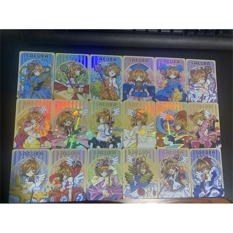 18Pcs/set Anime Characters Card Captor Sakura Kinomoto Sakura Diy Flash Card Toys Christmas Birthday Gift Game Collection Card