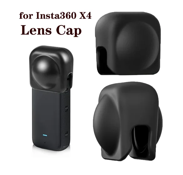 

For Insta360 X4 Silicone Protective Lens Cap Protective Cover for Insta 360 X4 Panoramic Sports Camera Lens Anti-Drop Hood Parts