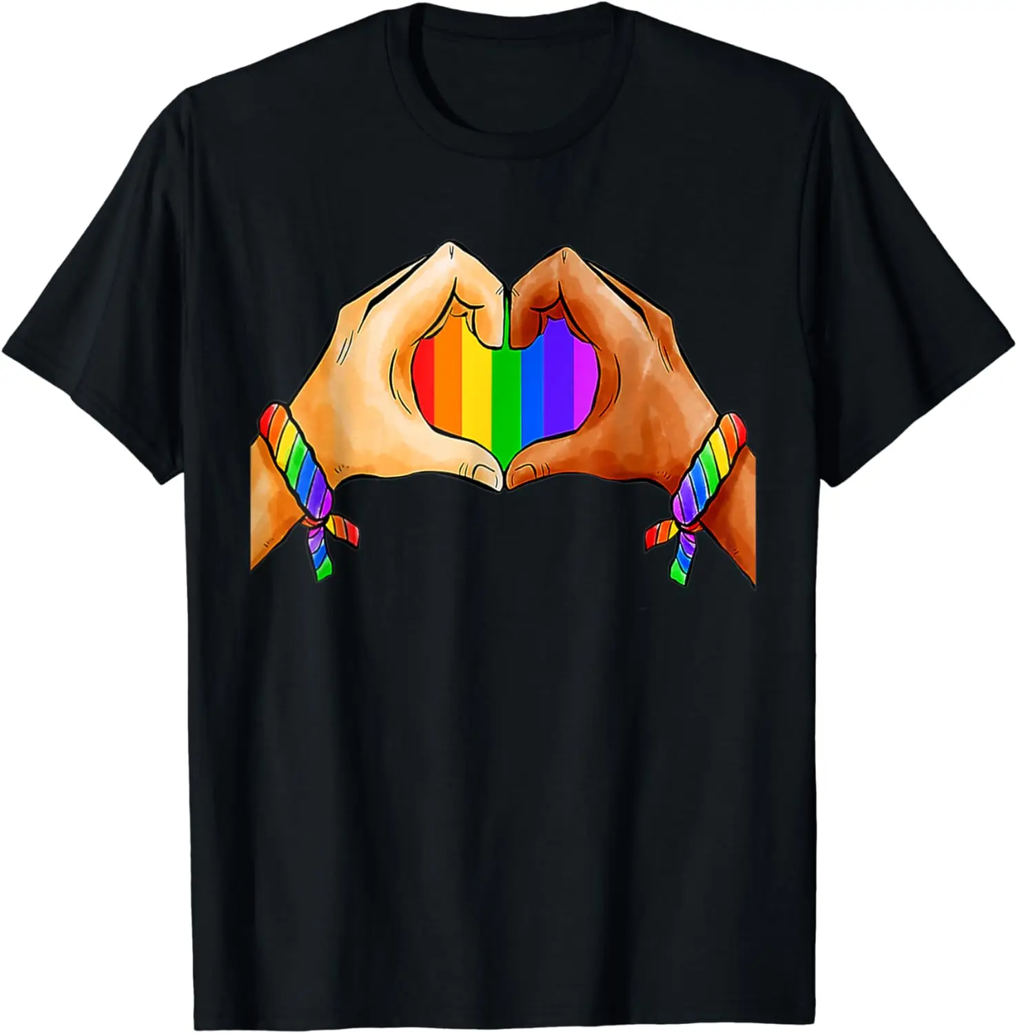 

Gay Pride Clothing LGBT Rainbow Flag Heart LGBT Pride Month T-Shirt