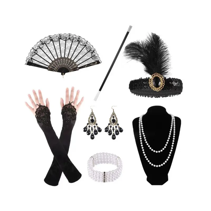 20S Finger Wave Wig Flapper Curly Synthetic Hair for Women 1920s Cosplay Costume Halloween Party Daily Everyday Wear
