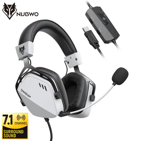 NUBWO HG03 casque filaire Gamer virtuel 7.1 son Surround USB casque de jeu avec micro casque antibruit Port Audio USB