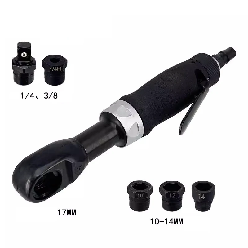 Hollow Pneumatic Ratchet Wrench - Wire Through Socket Design Air Tool for Tight Space Use