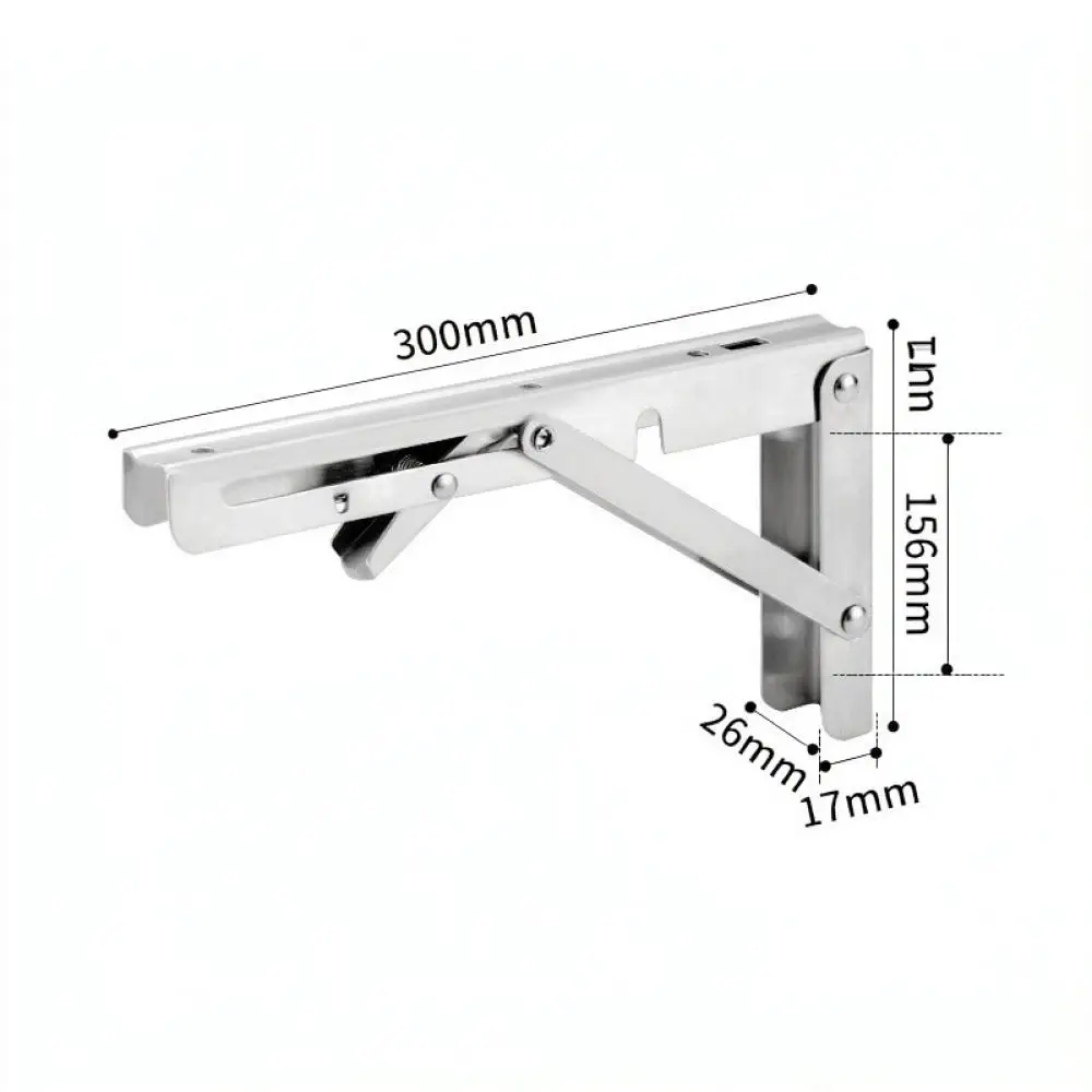 Steel Folding Support Bracket Triangle Shelf Holder Wall Mounted Heavy Duty Storage Rack For Kitchen Balcony Office