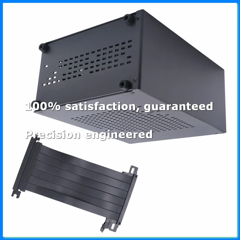 A07 Mini ITX Computer Case Chassis HTPC Host Case USB3.0 ITX Enclosure with Graphics Card Extension Cable(A)-A69M