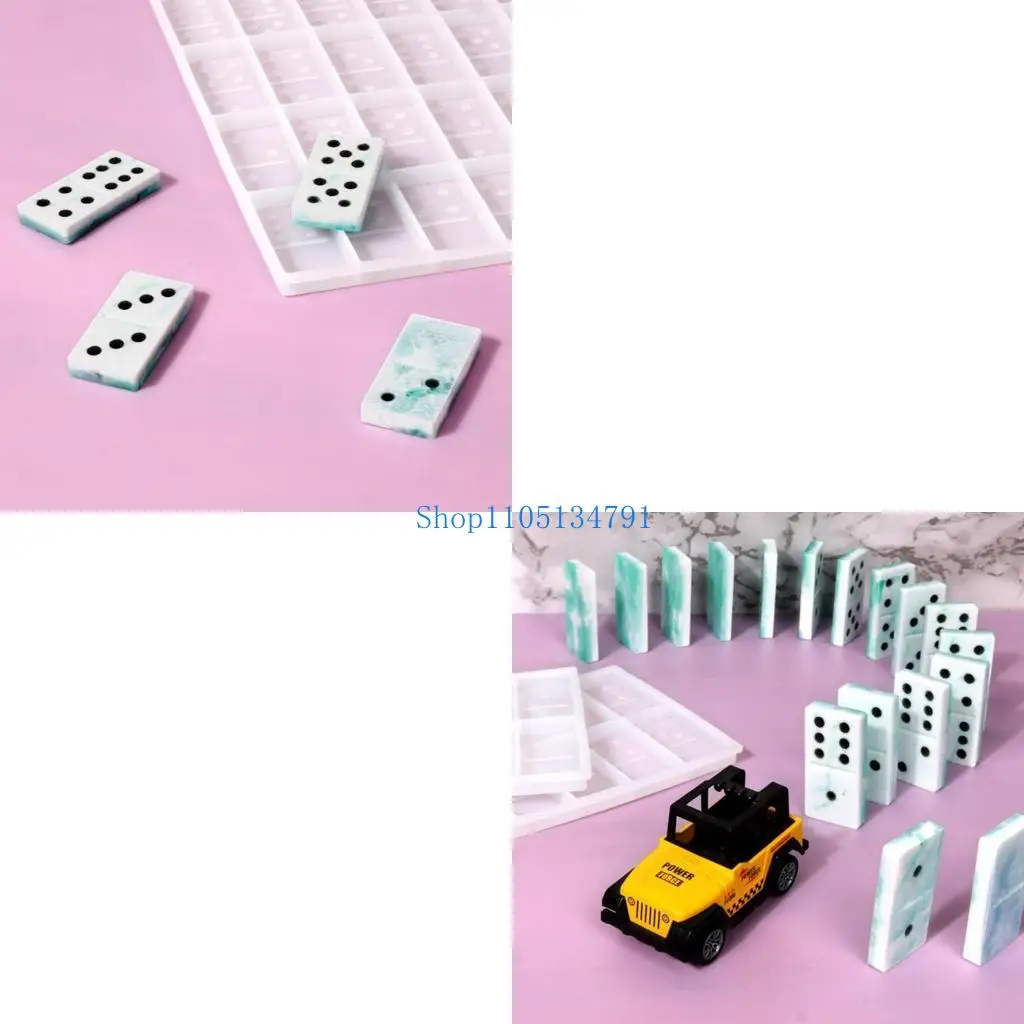 

98km Dominoes Ornament Crafts Decoration Mold Epoxy Resin DIY Craft for Home Decor