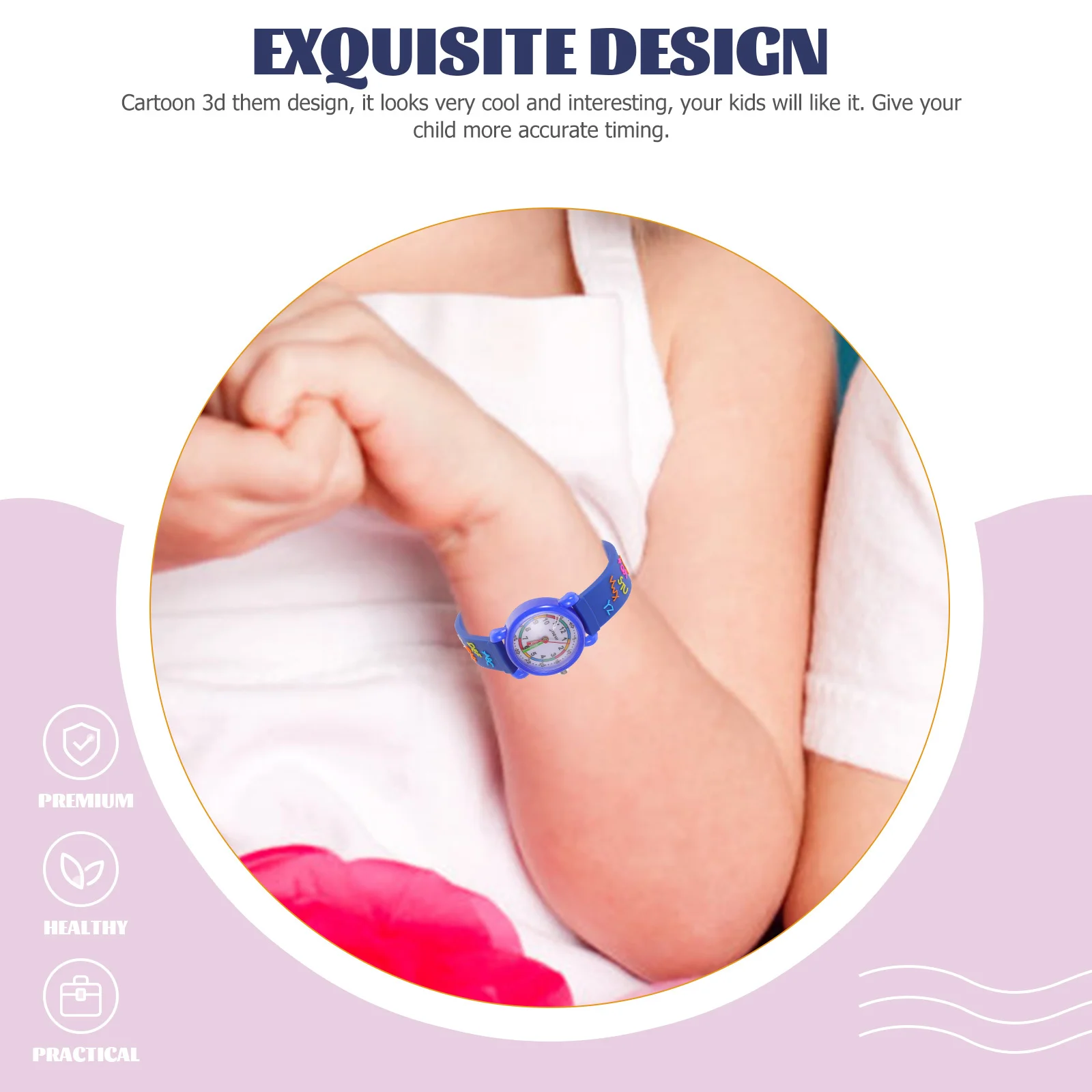 Children Watch 3d Cartoon Kids Wristwear Waterproof Quartz Toddler Boy Girl Lightweight Time Learning Accessories