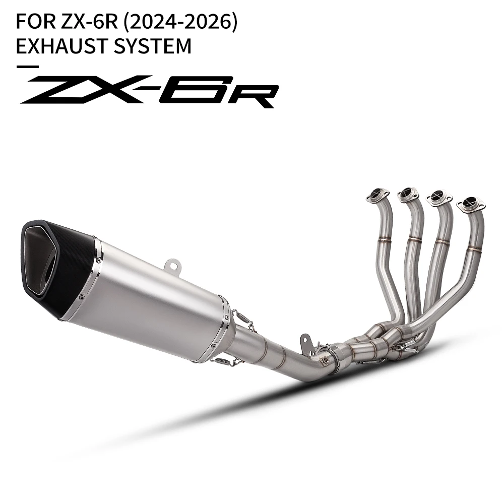 Suitable for ZX6R ER6N Ninja ZX-6R motorcycle stainless steel high-performance full-section exhaust system complete set2024-2026