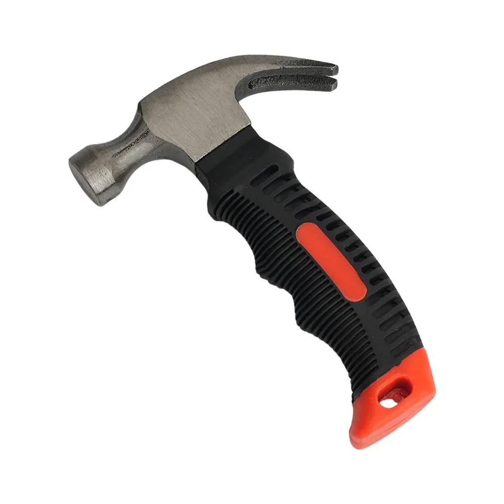 Bright Polishing Head Small Nail Hammer Lightweight Soft Grip Handle Ramshorn Hammer Multifunctional Mini Stud Nail Tool