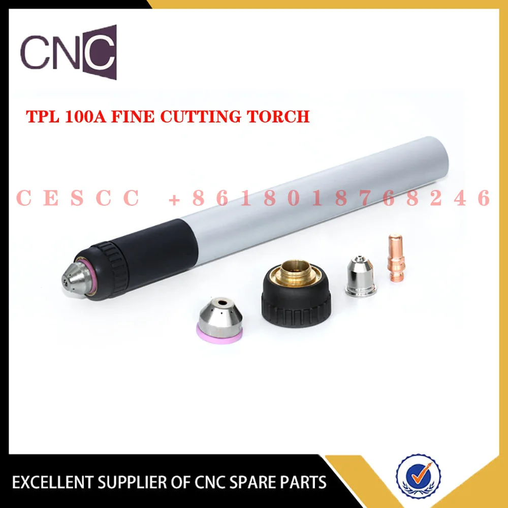 LGK-100A/CNC plasma cutting torch with straight handle, finely extended electrode cutting nozzle protection sleeve accessories