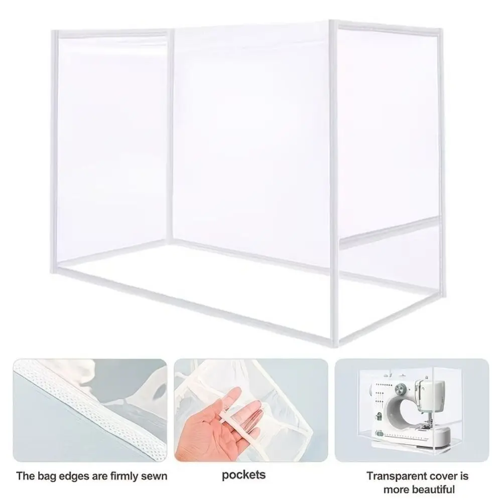 Waterproof Sewing Machine Dust Cover PVC Transparent Sewing Machine Protective Cover Anti-fouling Scratch-proof