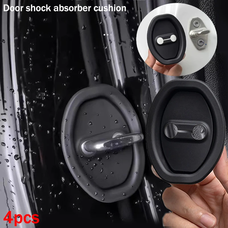 4 pcs Extendable Silicone Car Door Lock Covers Waterproof Rust-proof Protection For GR Sport Gazoo Racing Yaris 86 Corolla Hilux