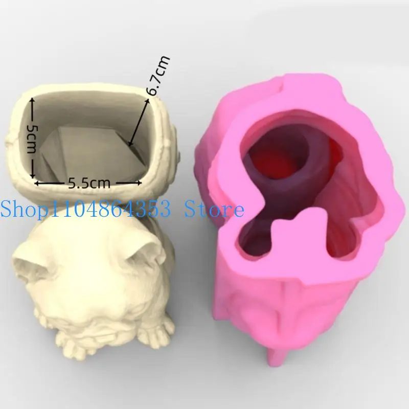 

652F силиконовые формы для рукоделия форма для цветочного горшка в форме собаки бетонная форма DIY формы для ваз силиконовый