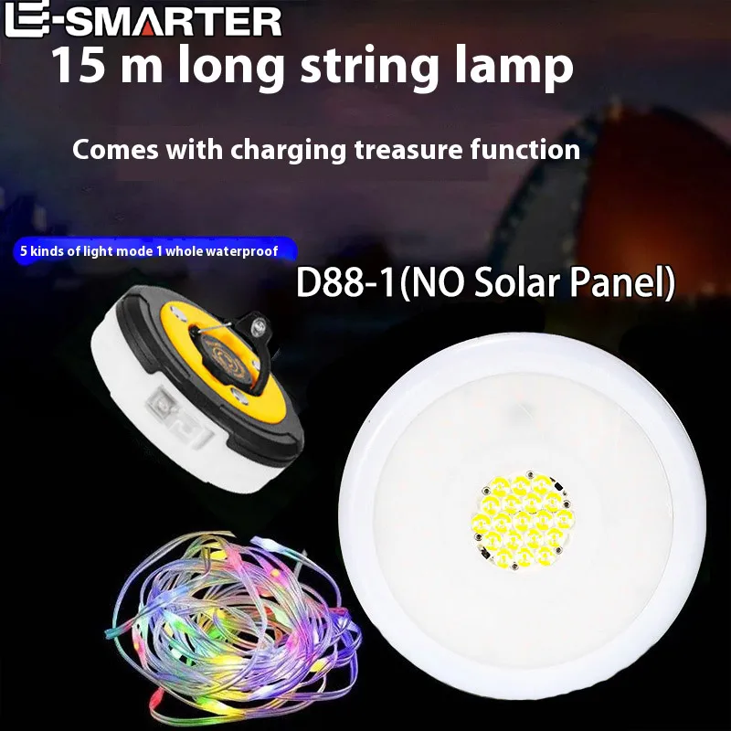 

USB Rechargeable Camping Light String Outdoor Tent Light RGB Atmosphere Light XTE LED Flashlight with Hook