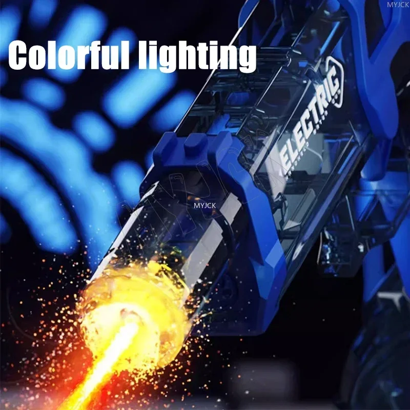 Pistola de agua eléctrica de alta presión para niños, juguetes de verano para exteriores, playa, piscina, jardín, juegos de lucha, ráfagas automáticas, regalos de pistola de agua