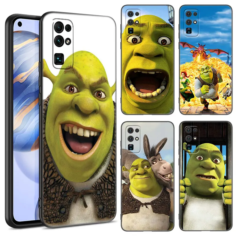 Anime S-shrek Art Black Silicone Phone Case For Honor 70 90 Lite X40 GT X50 i X5 + X6A X6S X7A X8A X8B X6 X7 X8 X9 4G X9A X9B 5G