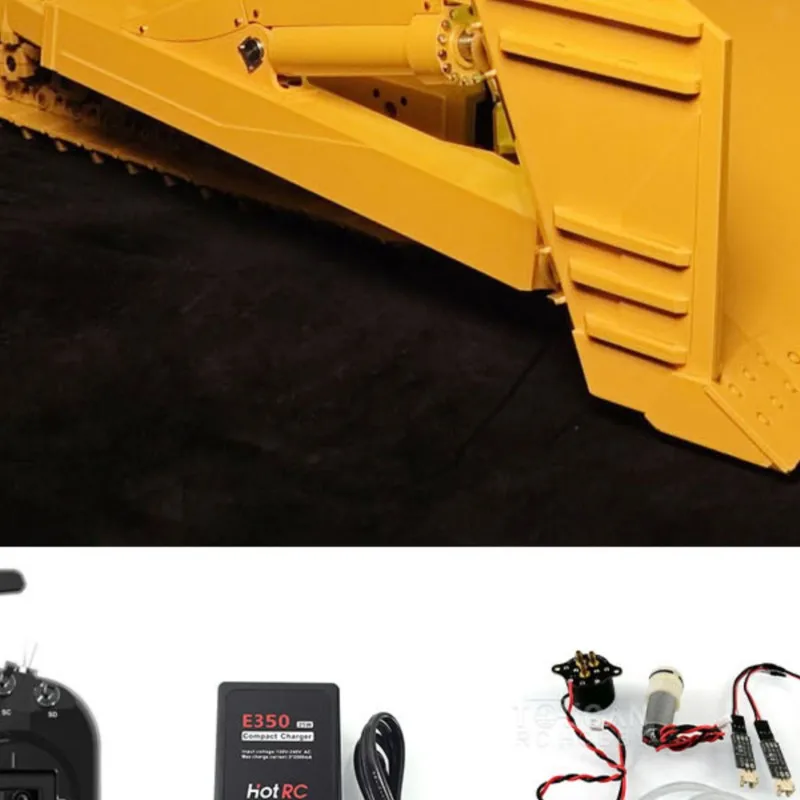 1/14 Metal JDMODEL 575 RTR Hydraulic RC Bulldozer Smoking Huge Dozer Heavy Machine X14 Radio Control Trucks Cars Sound Light Toy