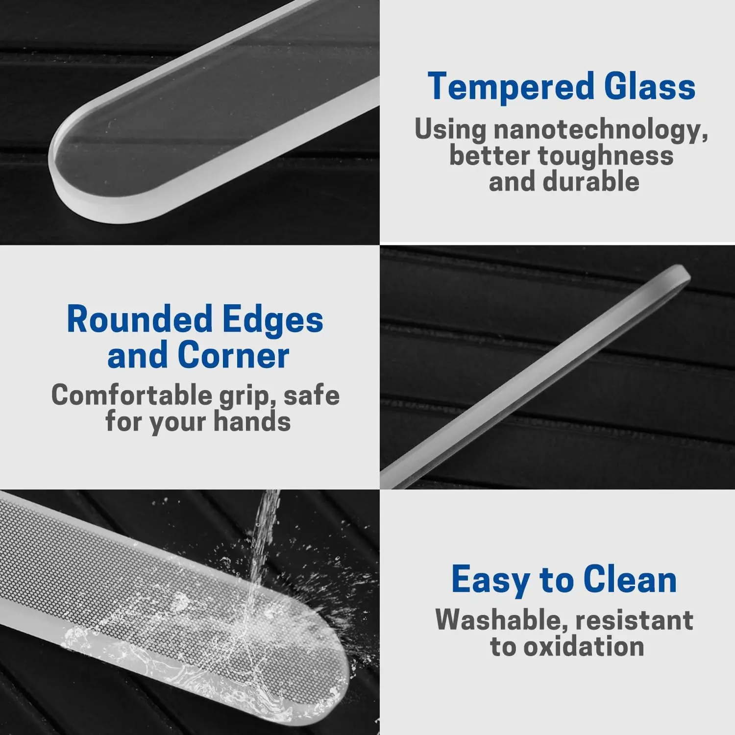 1pc Nano Glass Nail Files Professional Sanding Polishing Files Transparent Nail File Grinding Equipment Manicure Art Tools