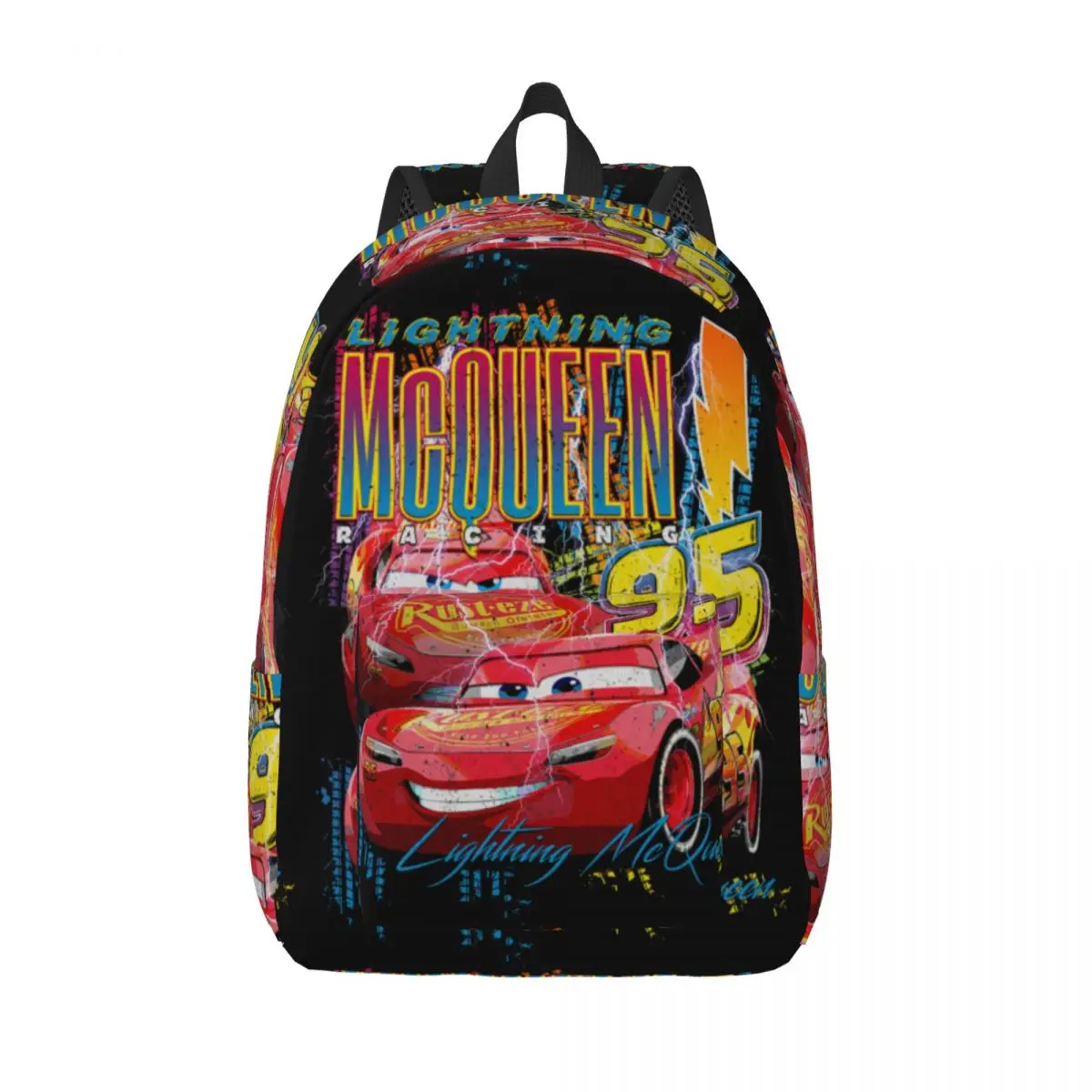 

Cars Lightning McQueen Racing Thunder Poster Backpack Leisure Backpacks Boy Hiking Soft School Bags Designer Rucksack