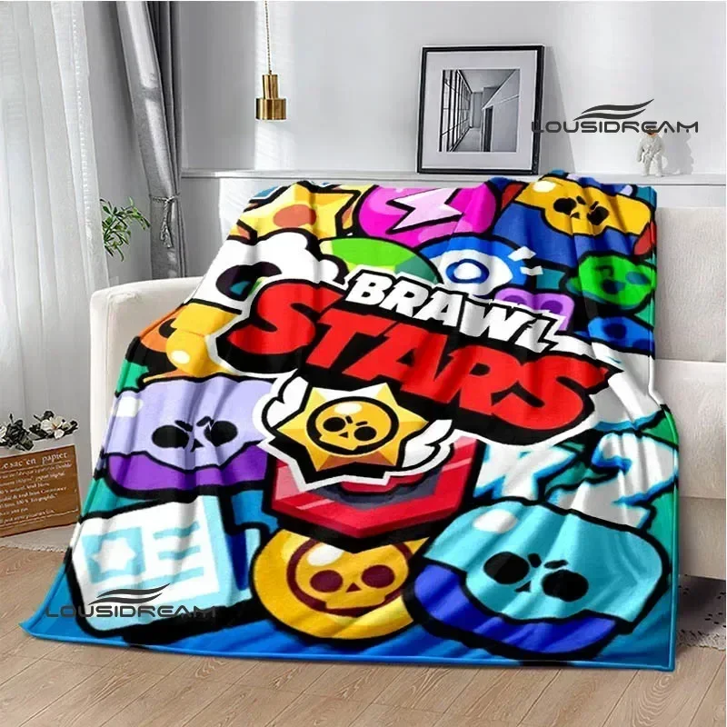 3D Game B-rawl Cartoon S-stars Printed blankets Flannel Warm blanket Soft and comfortable blanket bed linings Birthday Gift