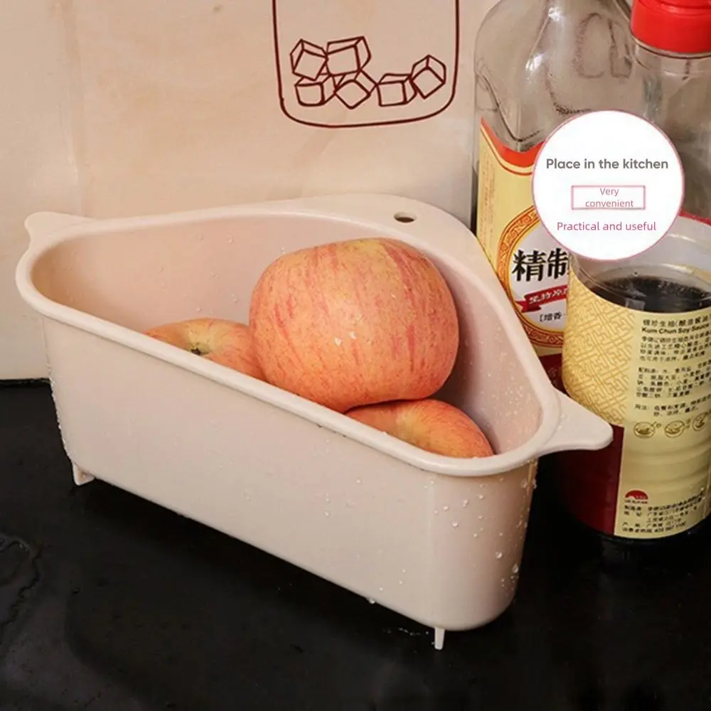 New Portable Sink Drain Basket Suction Cup Hanging Kitchen Sink Trash Boxes Triangular Storage Baskets