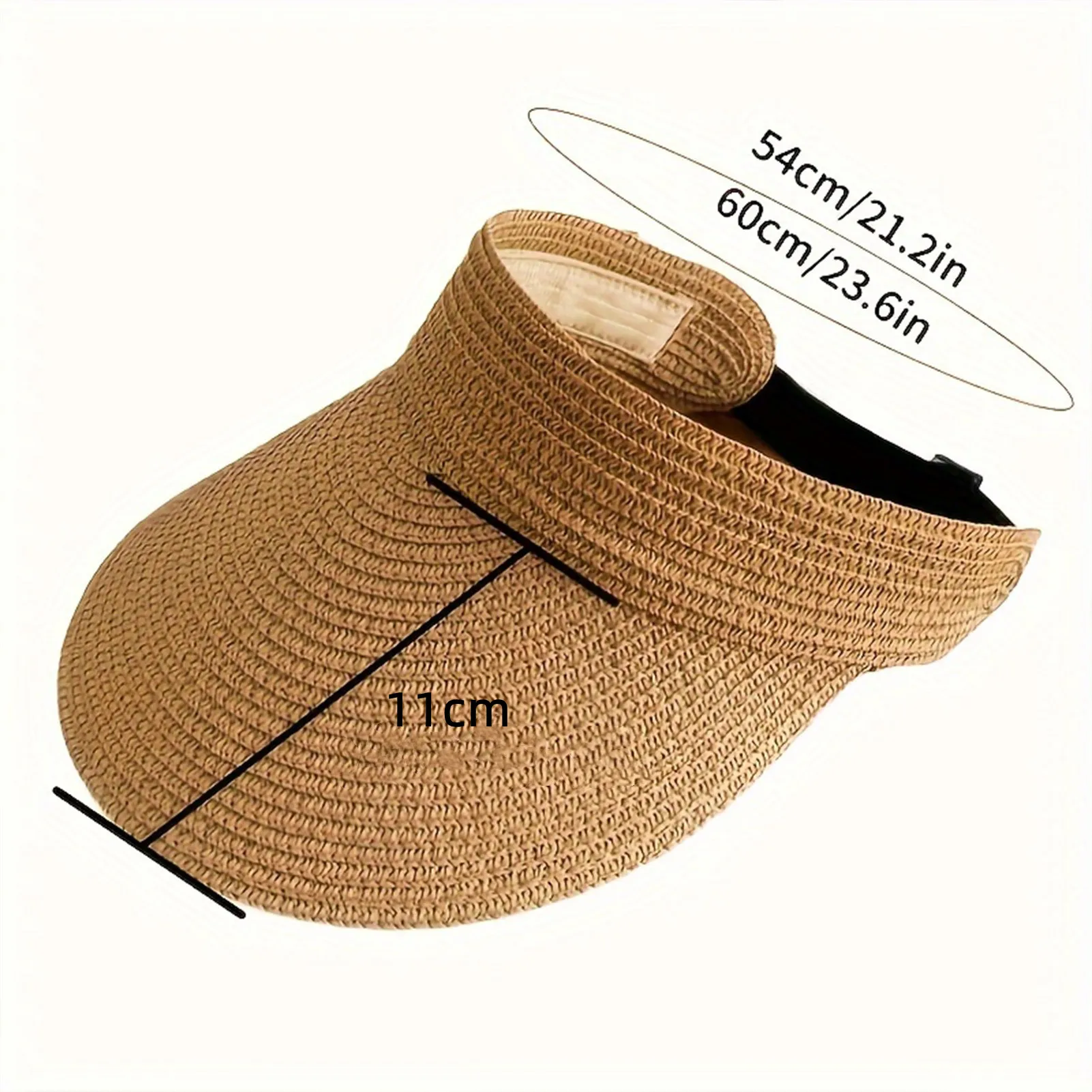 الصيف شاطئ قبعة الشمس النساء المحمولة للطي واسعة الحواف القش قبعة الموضة على شكل الجوف العلوي القش قبعة الفتيات دلو القبعات السفر #6