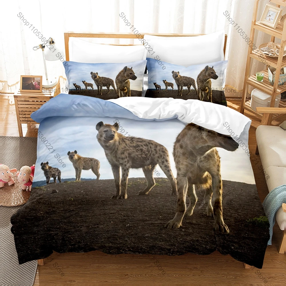 Funny Gahaha Hyena Pattern Bedding Set 3 Pieces Comfortable Bed Set With 1 Duvet Cover 2 Pillowcases For Kid Adult Bedroom Decor