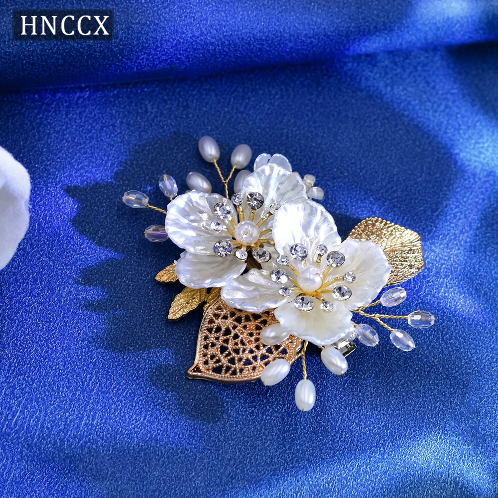 

HNCCX Wedding Flower Hair Clip Bride Headwear Banquet Delicate Tiara Wedding Headdress Women Headpiece Hair Ornaments CP269