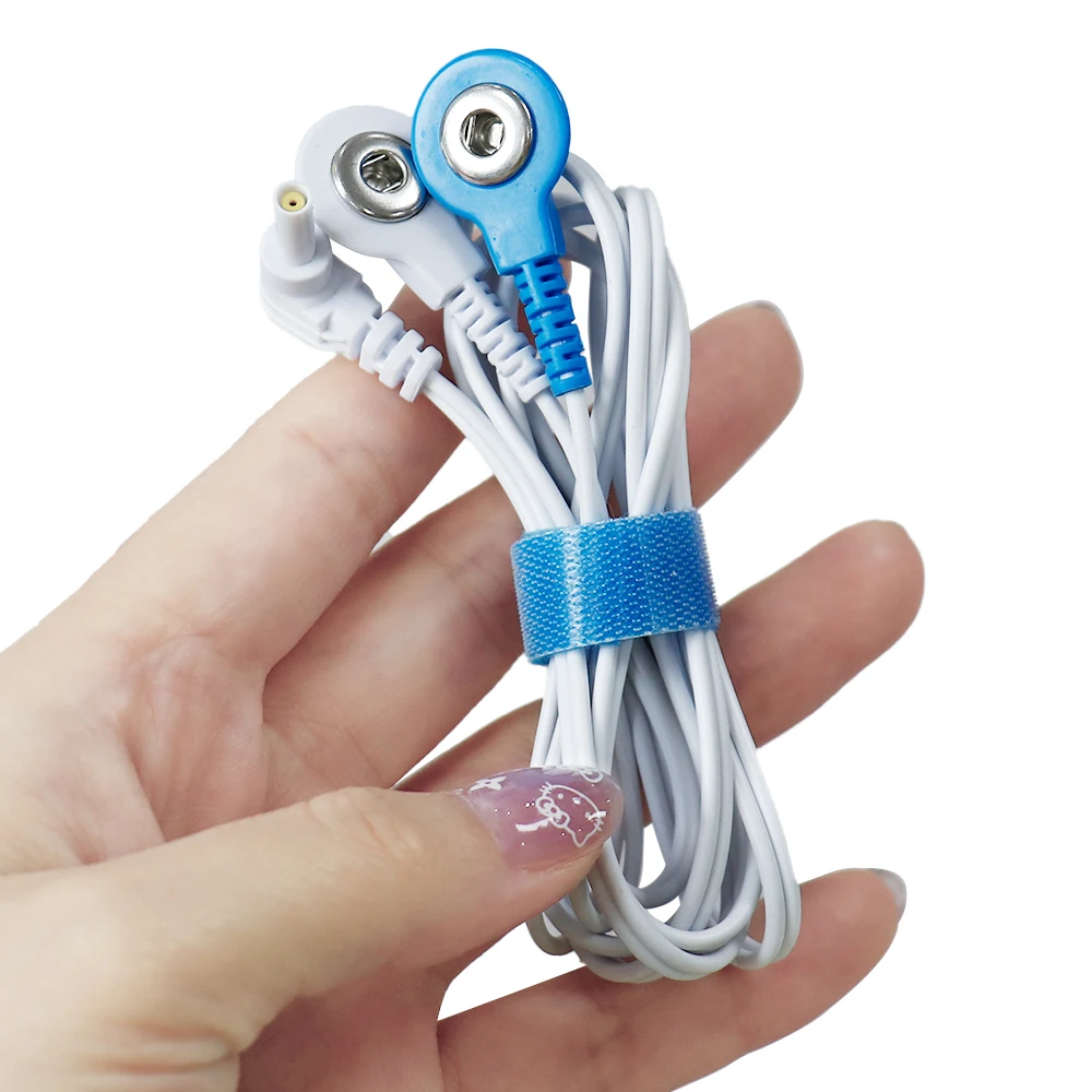 Tens EMS Massager Electrode Wires 2-way 4-way for Muscle Stimulation Massager Line  Electrode Cable Connection Gel Pads