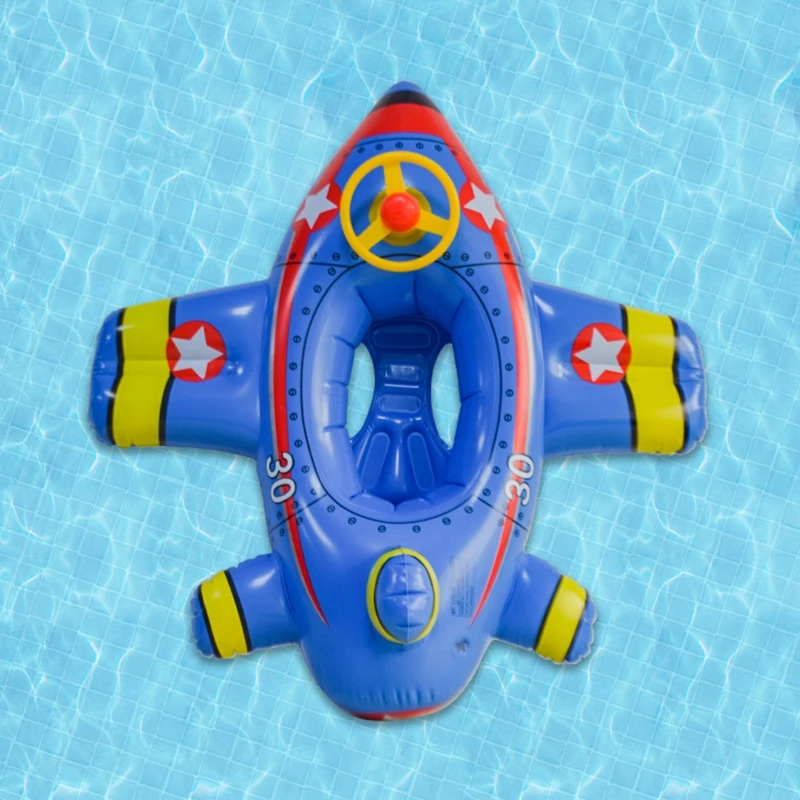 Plane Shaped Summer Swimming Ring for Play Set Non Harmful Safe for Baby to for Play with Summer Swimming Necessary Supp