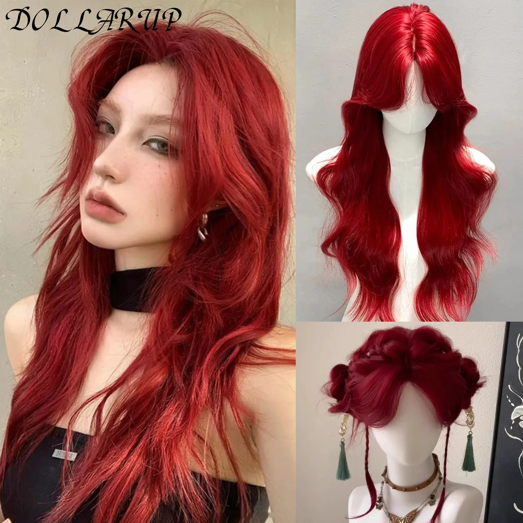 

JKL Длинный прямой парик фронта шнурка для женщин Природные синтетические парики шнурка для косплея Ежедневное использование Термостойкие парики с повязкой на голову