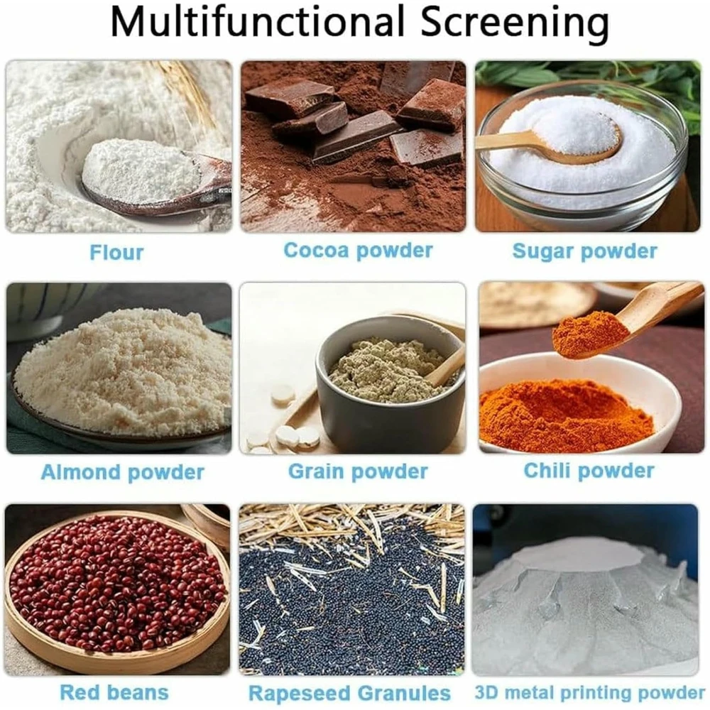 10-250 Grit Powder Sieving Machine with Vibratory Sieve Mesh Screen To Efficiently Soften Flour Sand Land and Plastic Powders