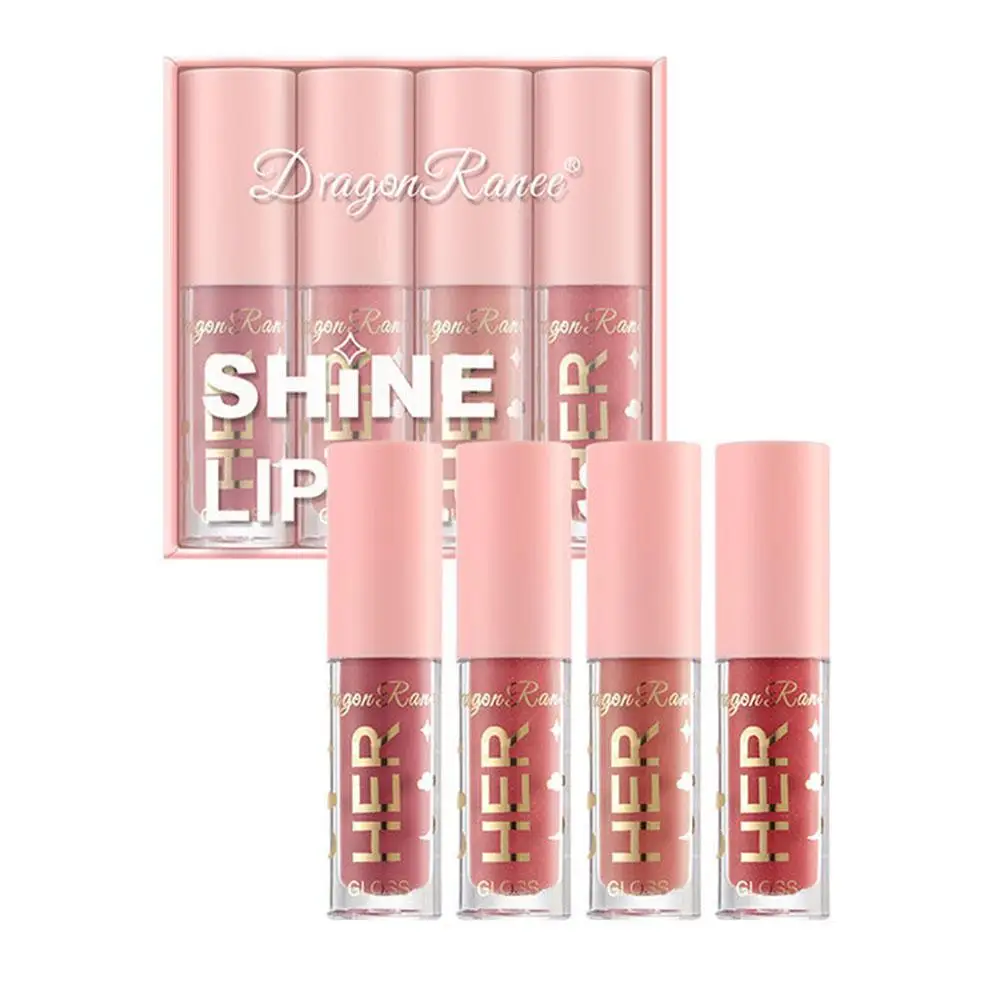 LANBENA 4 Colors Moisturizing Lipglaze Beauty Lip Gloss Long Lasting Waterproof Lipstick Make-up For Women Cosmetic Red Lip Tint