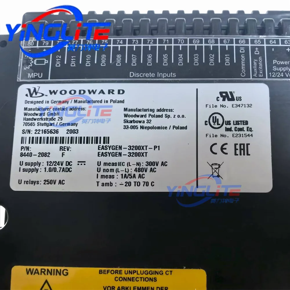 Original EASYGEN 3000XT Control Panel 3200XT-P1 Parallel Controller 8440-2082 for Business & Industrial Use