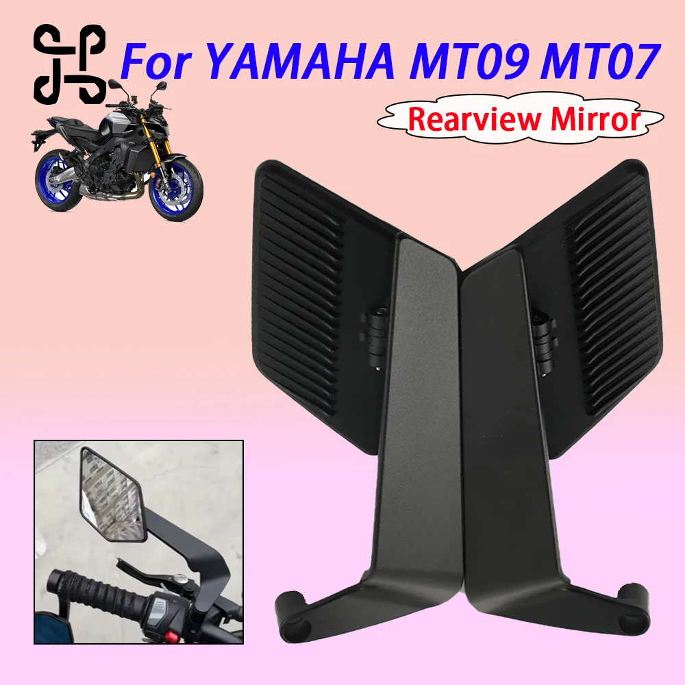 

For Yamaha MT-09 MT09 Tracer 900 9 GT MT-07 MT07 Motorcycle Adjustable Wing Rearview Mirror Rotating Wide Angle Side Mirrors