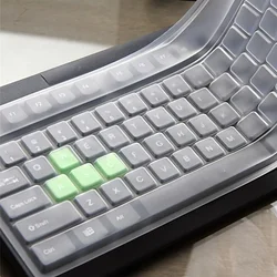 Protector Universal de silicona para teclado, cubierta de piel transparente para PC de escritorio, Gel de sílice, Bump, cóncavo